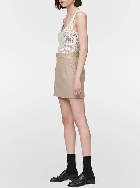 Slash Pocket Mini Skirt in Beige sold by MARIA McMANUS product image thumbnail 3