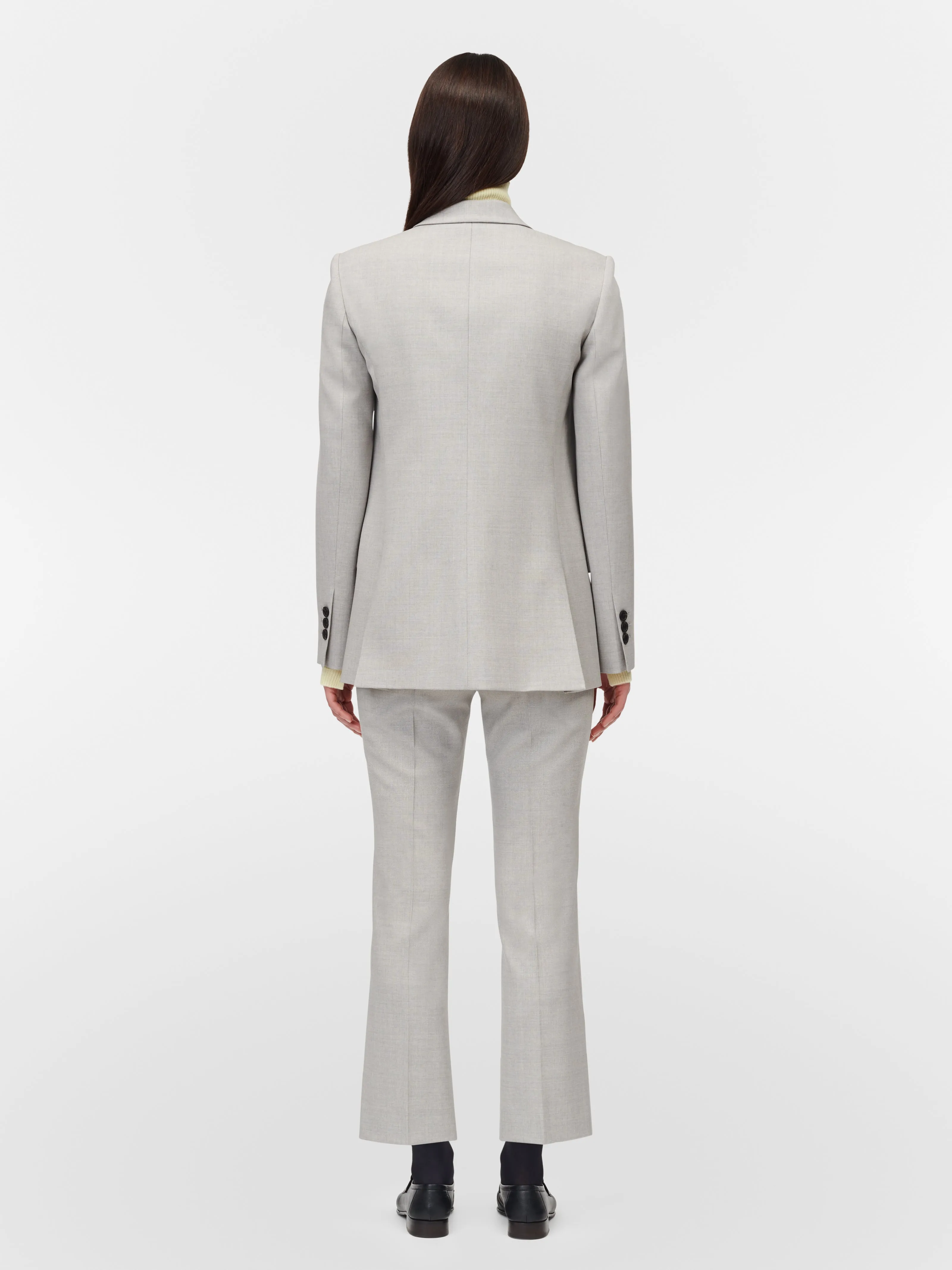 6-Button Double Breasted Blazer in Pale Grey Melange sold by MARIA McMANUS product image thumbnail 3