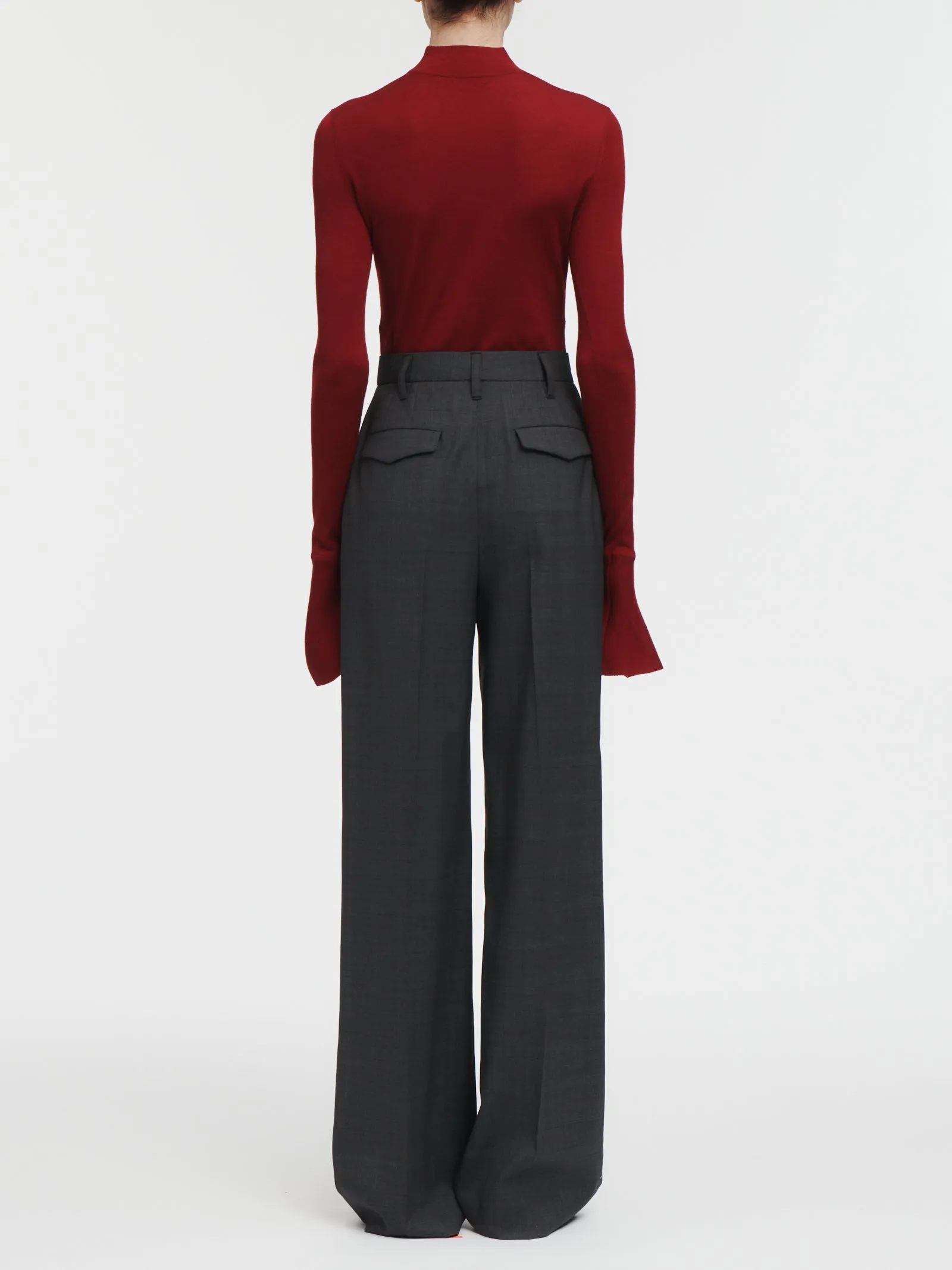 Corset Bell Sleeve Top in Cabernet sold by MARIA McMANUS product image thumbnail 3