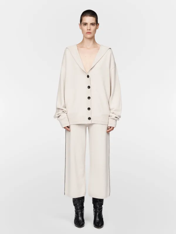 Hooded Cardigan in Crema sold by MARIA McMANUS