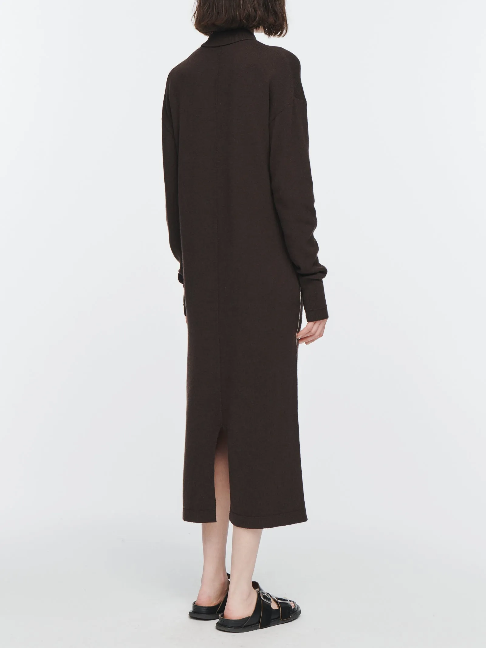 Featherweight Polo Dress in Chocolate Brown sold by MARIA McMANUS product image thumbnail 3