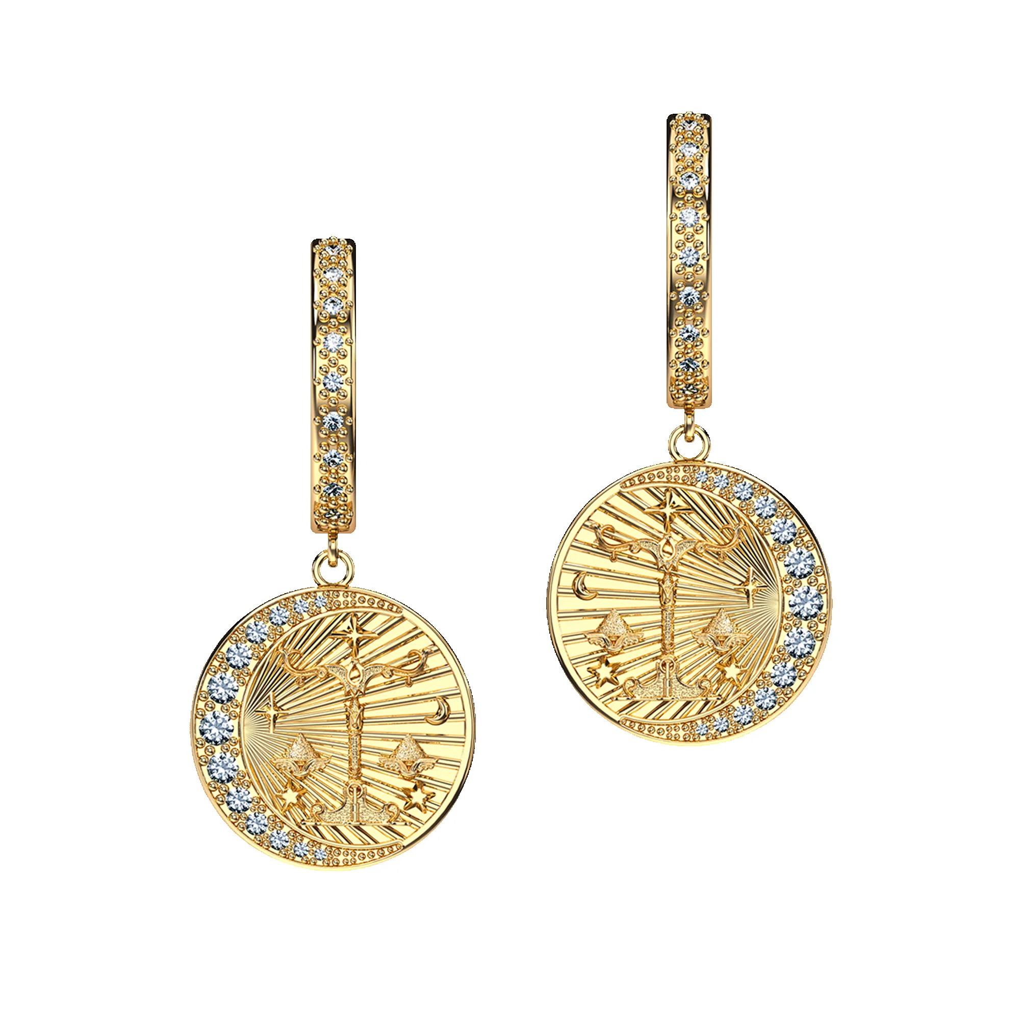 Artemis Zodiac Diamond Hoop Earrings sold by Pascal Design Official product image thumbnail 2