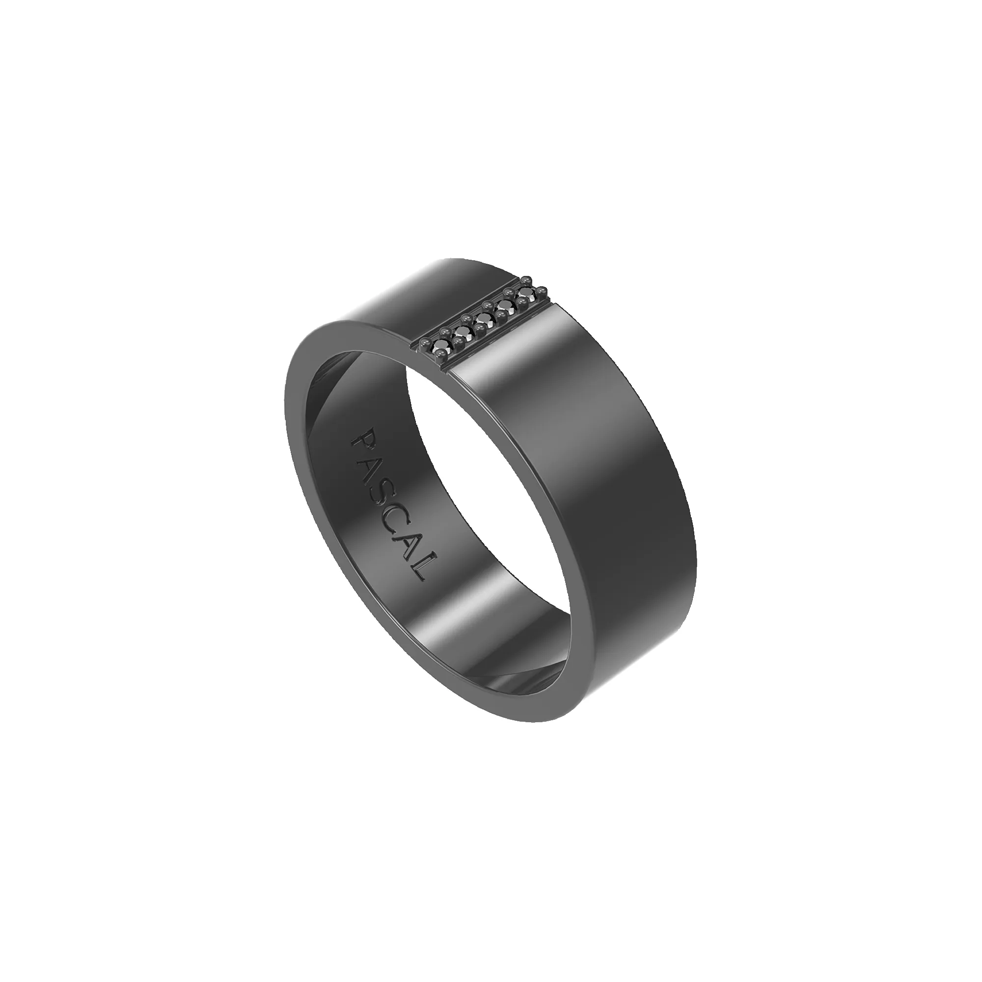 Pave Linear Black Diamond Ring sold by Pascal Design Official product image thumbnail 2