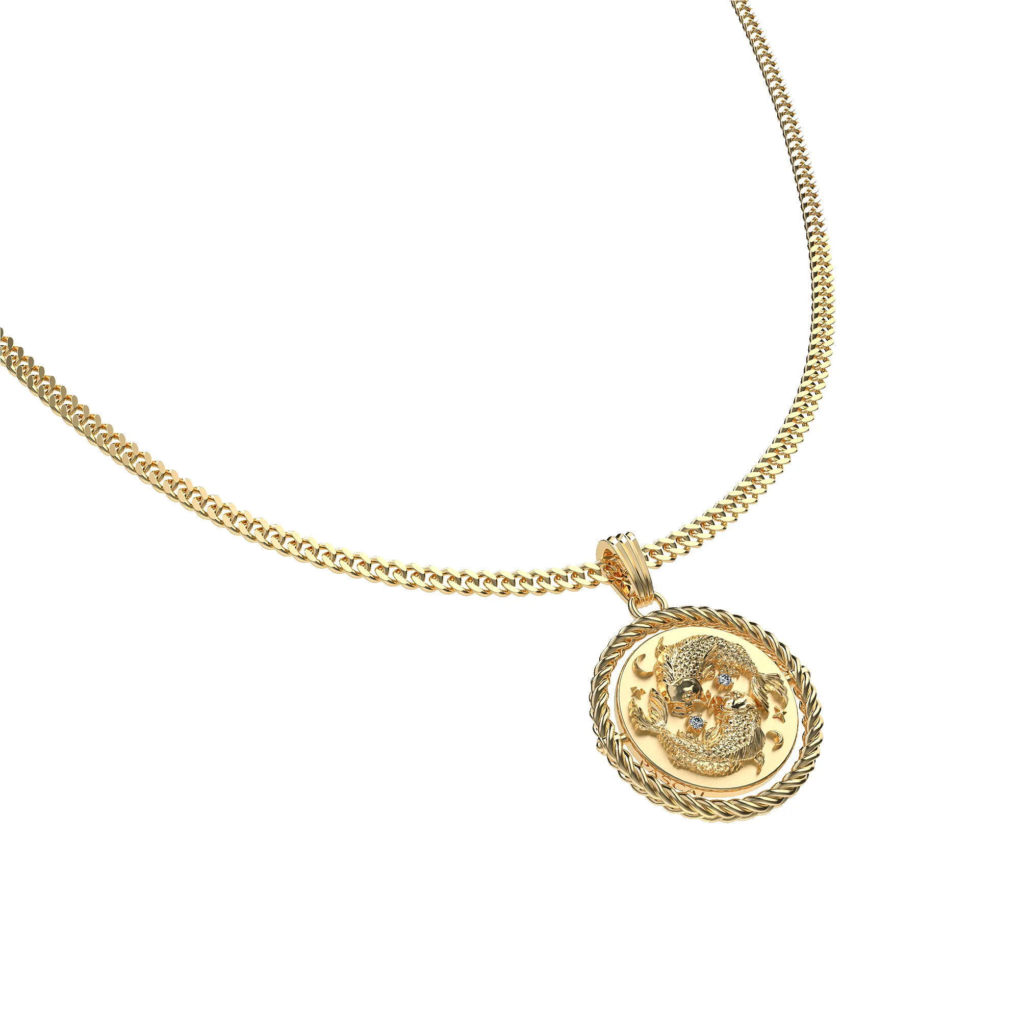 Reversible Pisces Diamond Necklace sold by Pascal Design Official product image thumbnail 3