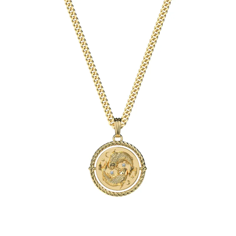 Reversible Pisces Diamond Necklace sold by Pascal Design Official