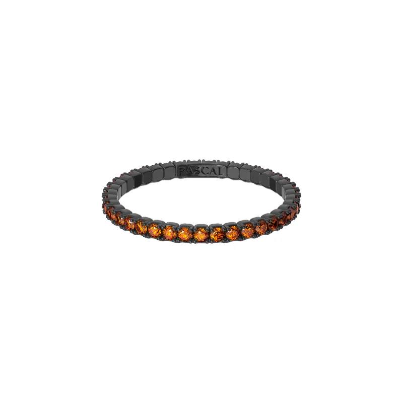 Classic Orange Gemstone Tennis Ring sold by Pascal Design Official