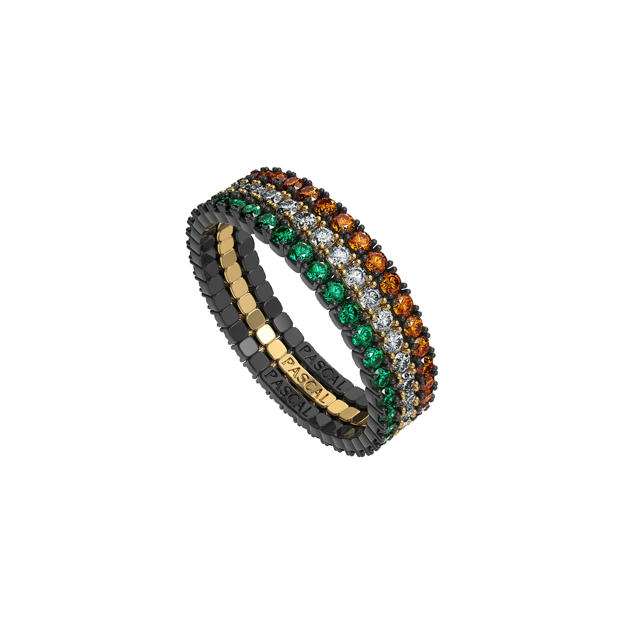 Classic Orange Gemstone Tennis Ring sold by Pascal Design Official product image thumbnail 5