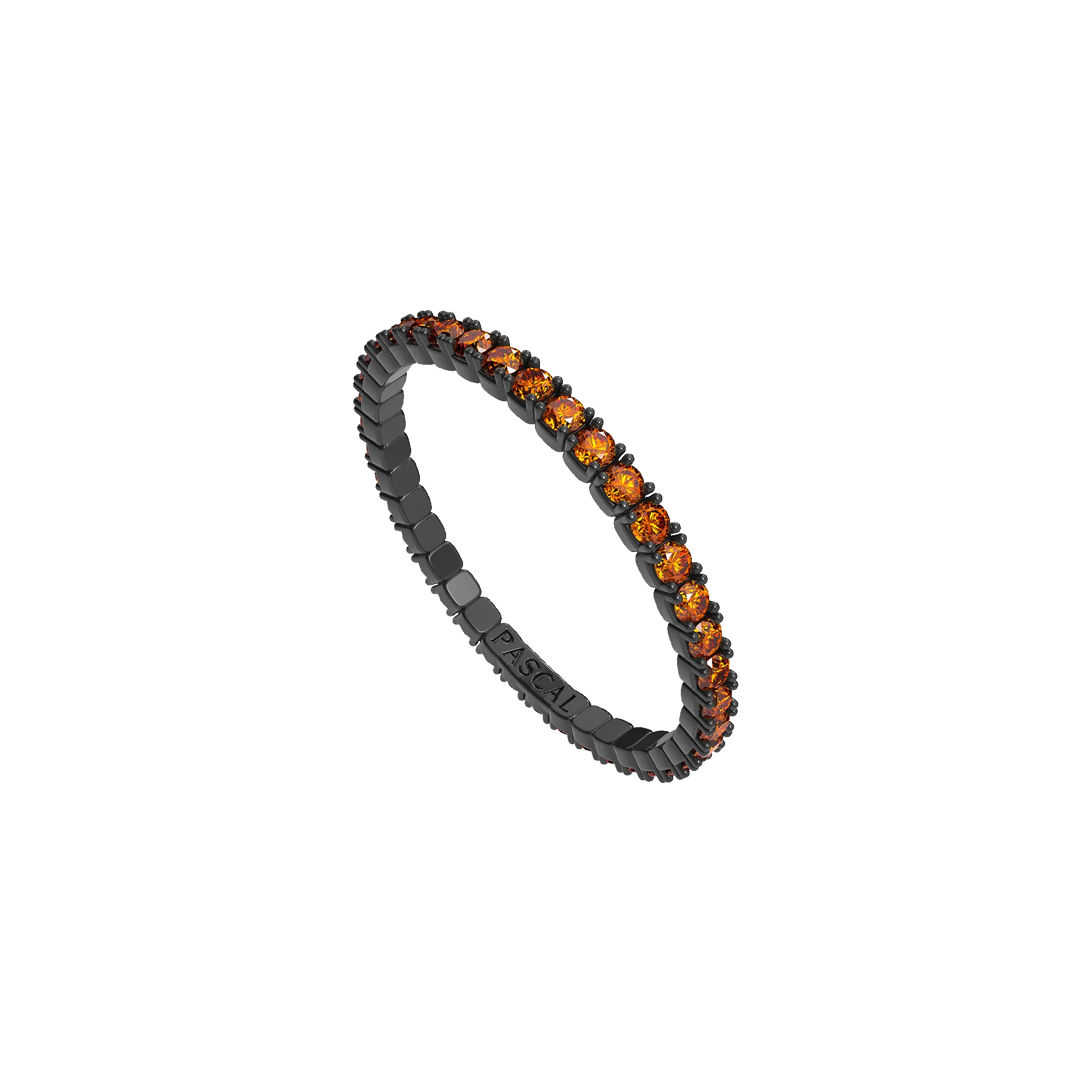 Classic Orange Gemstone Tennis Ring sold by Pascal Design Official product image thumbnail 2