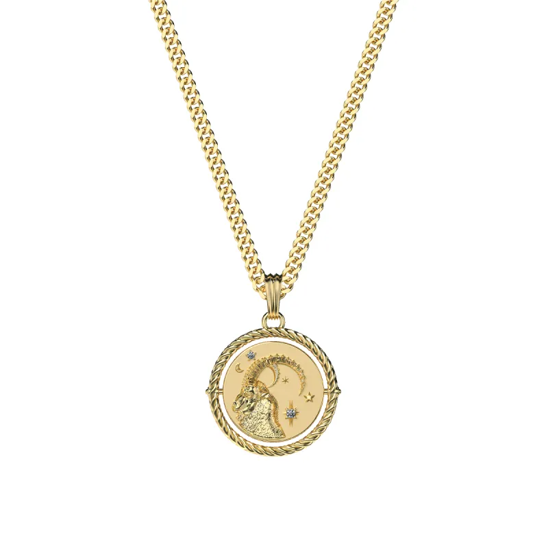 Reversible Capricorn Diamond Necklace sold by Pascal Design Official