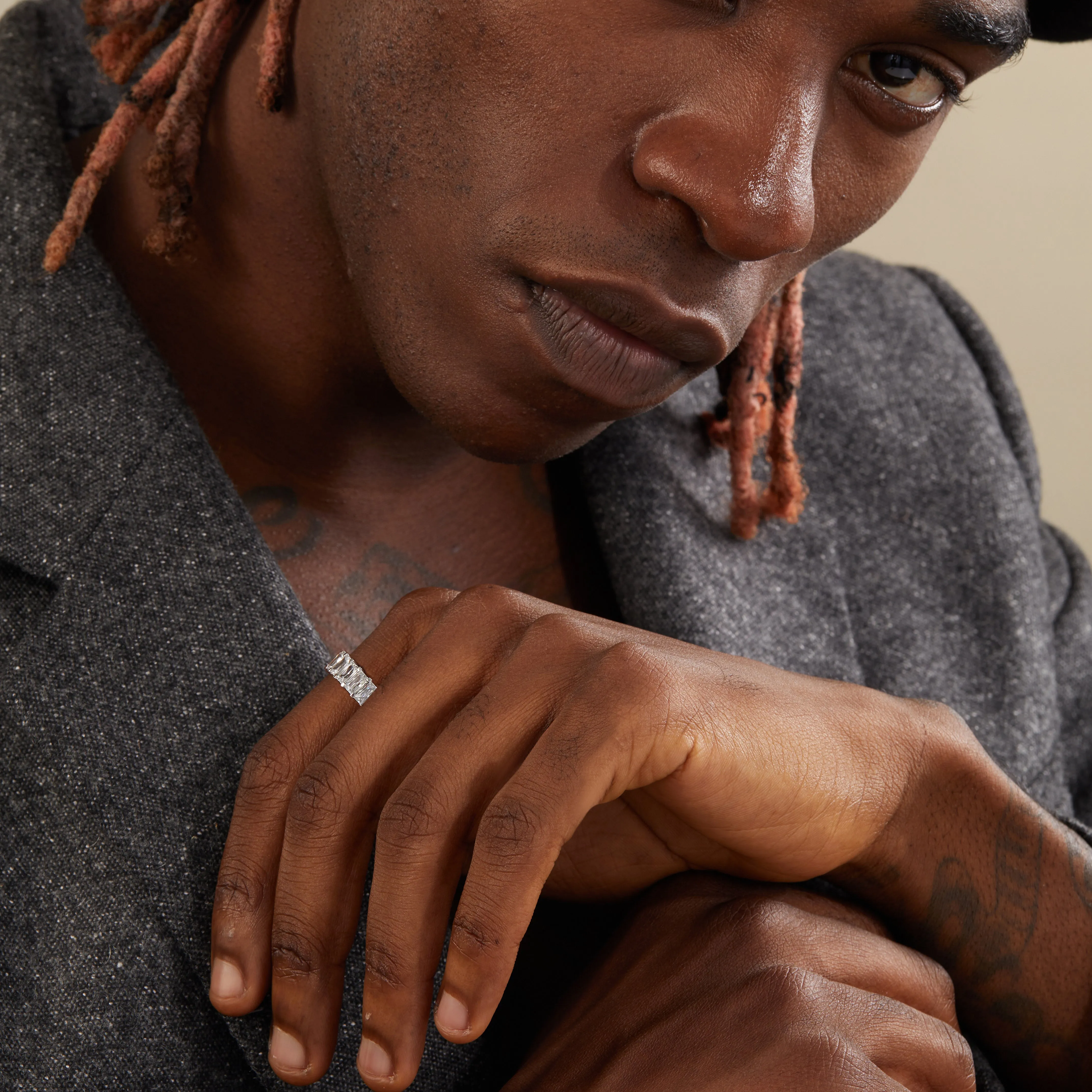 Cluster Baguettes Diamond Eternity Ring sold by Pascal Design Official product image thumbnail 4