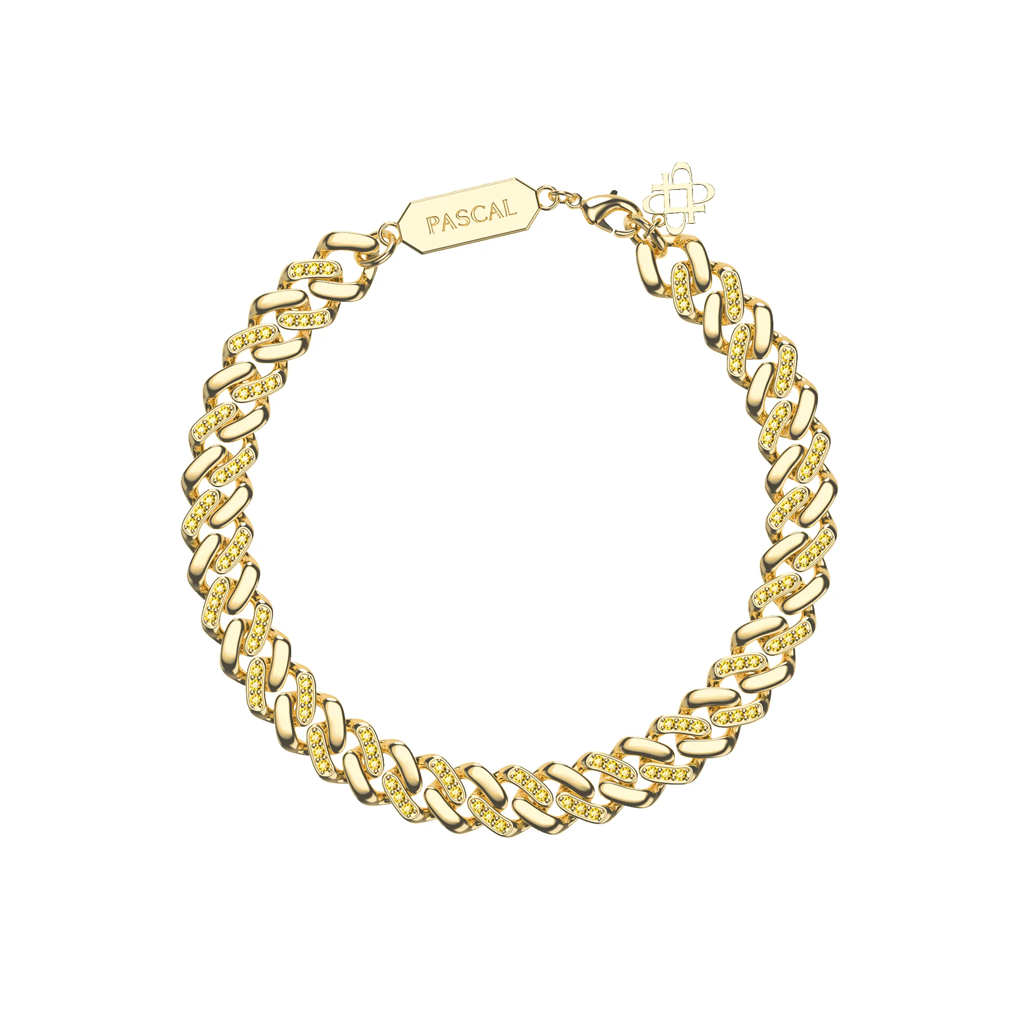 Classic Curb Chain Diamond Bracelet sold by Pascal Design Official