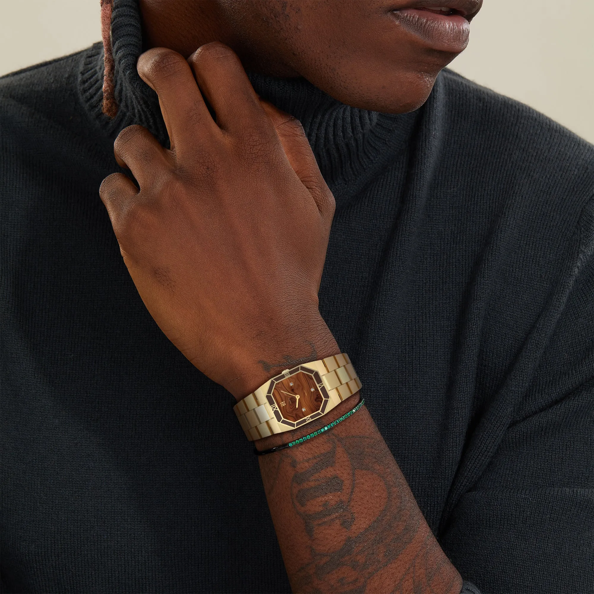 Octagonal Enamel Diamond Watch sold by Pascal Design Official product image thumbnail 2