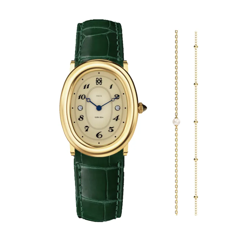 Oval Bubble Diamond Watch Gift Set sold by Pascal Design Official