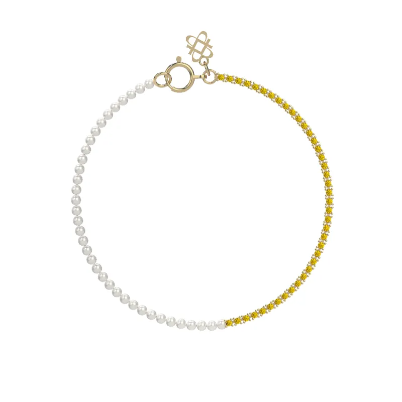 Fusion Diamond Pearl Bracelet sold by Pascal Design Official