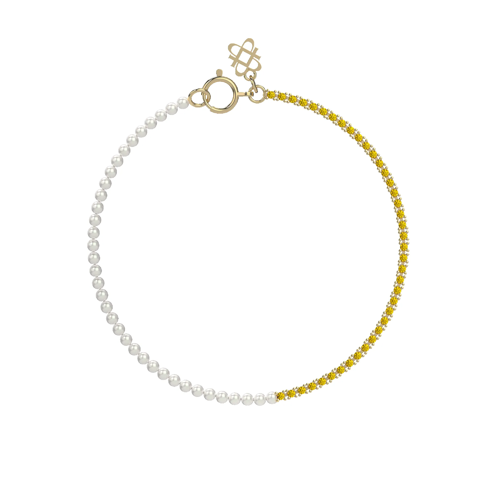 Fusion Diamond Pearl Bracelet sold by Pascal Design Official