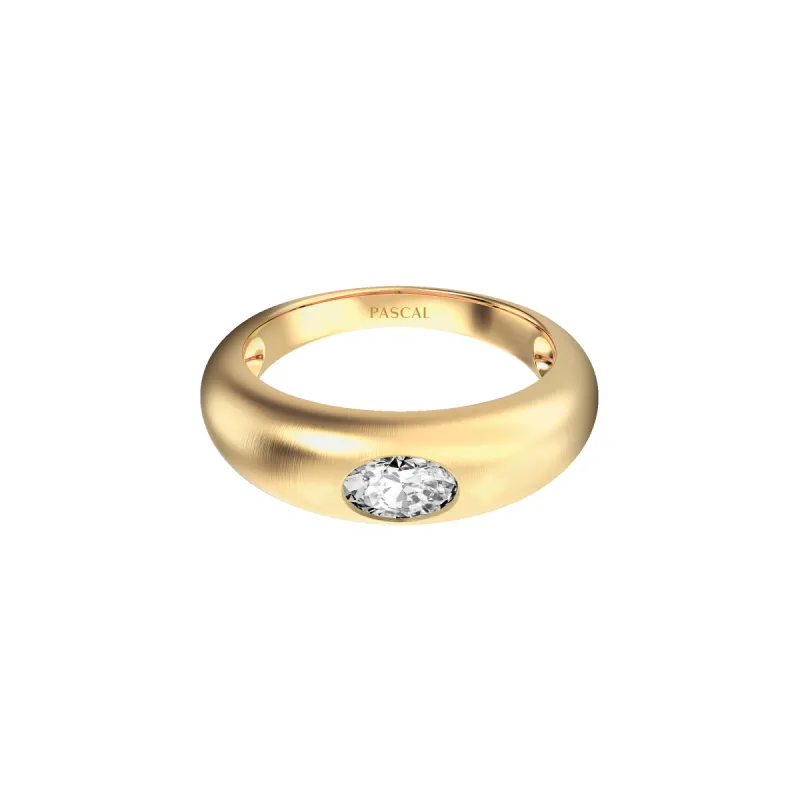 Solitaire Oval Cut Diamond Promise Ring sold by Pascal Design Official