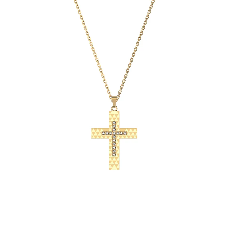 Triad Signature Diamond Cross Pendant sold by Pascal Design Official