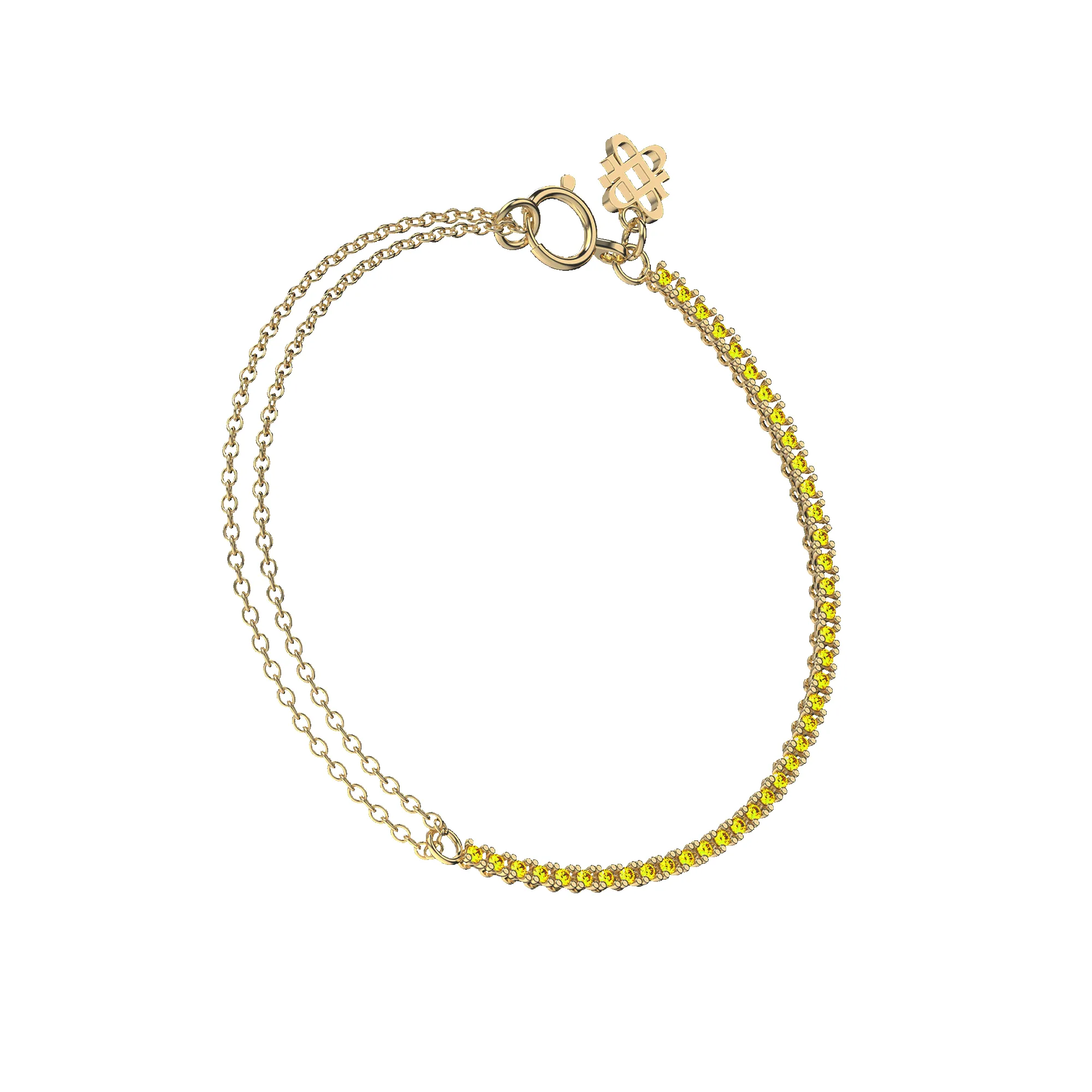 Fusion Dual Chain Diamond Bracelet sold by Pascal Design Official product image thumbnail 4