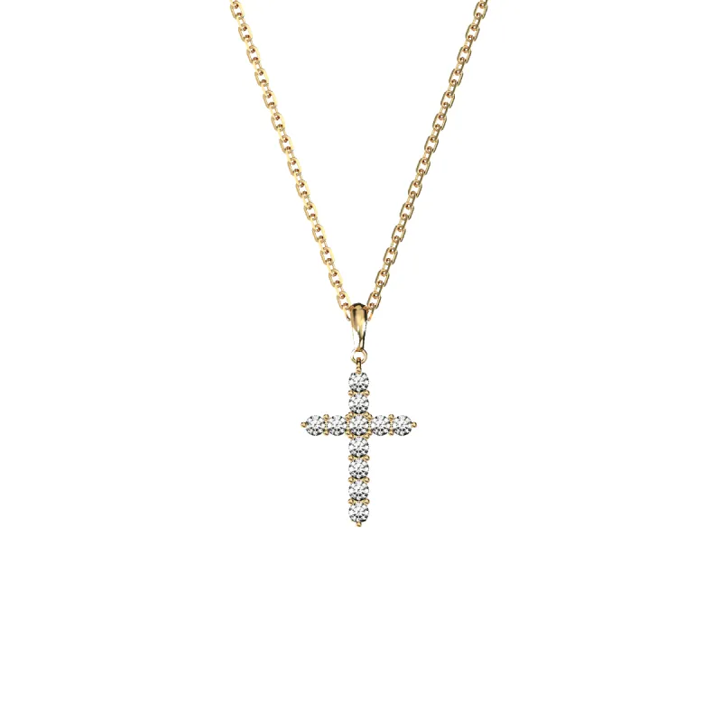 Prong Set Diamond Cross Pendant sold by Pascal Design Official