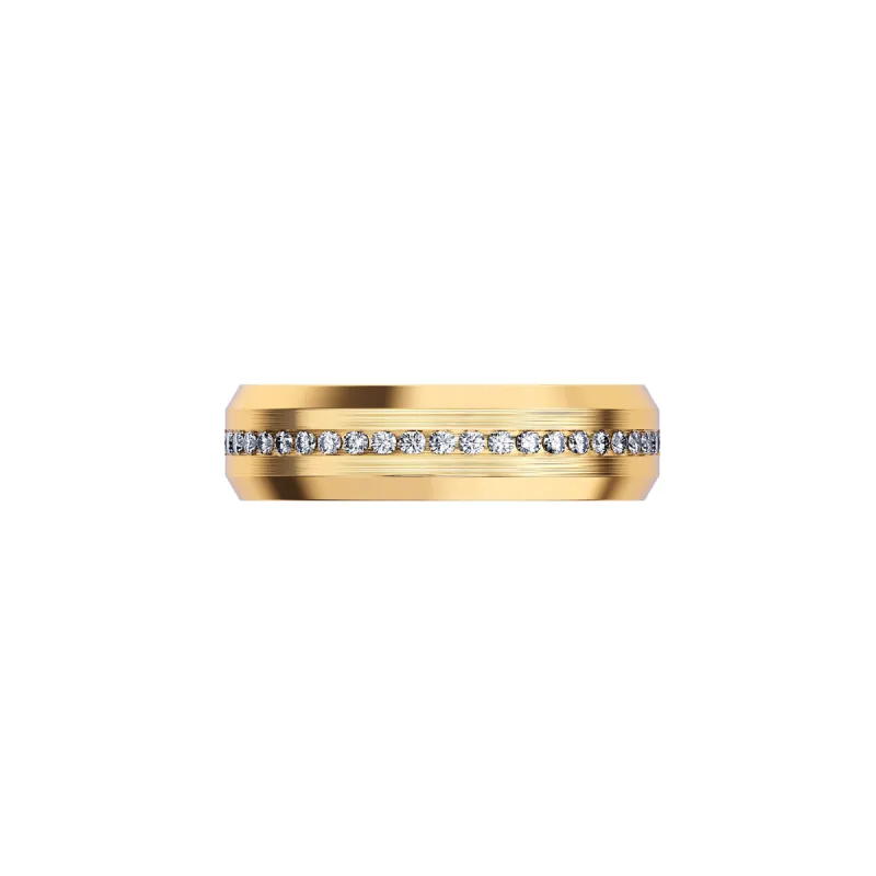 Beveled Pave Diamond Band Ring sold by Pascal Design Official