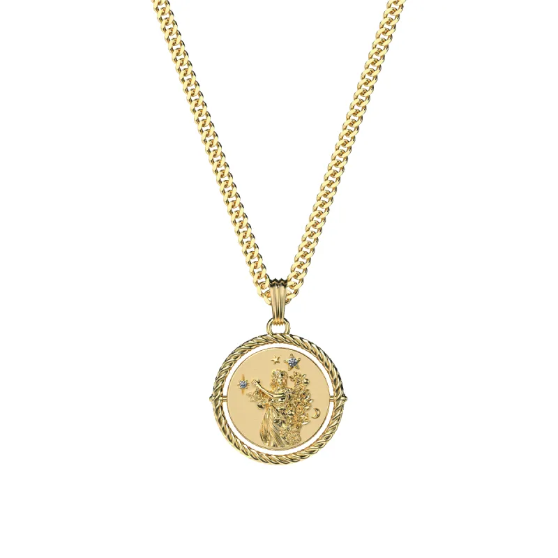 Reversible Virgo Diamond Necklace sold by Pascal Design Official
