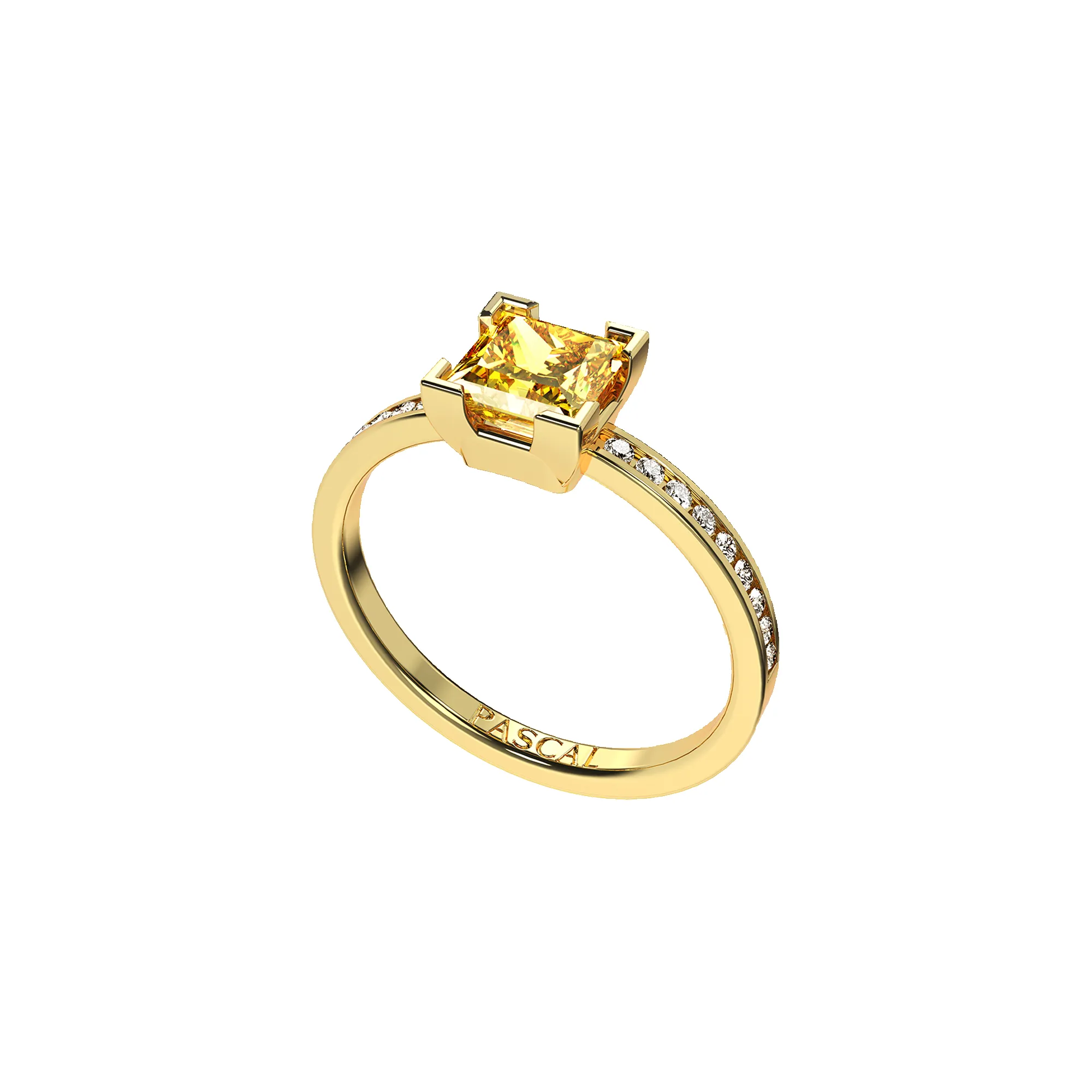 Solitaire Princess Cut Diamond Eternity Ring sold by Pascal Design Official product image thumbnail 3