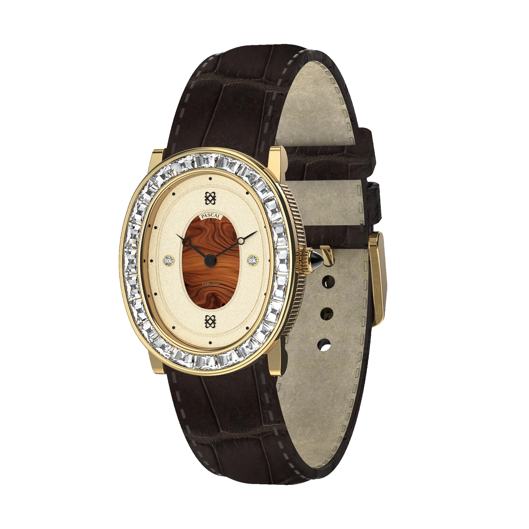 Oval Halo Diamond Watch (24mm x 30mm) sold by Pascal Design Official product image thumbnail 4