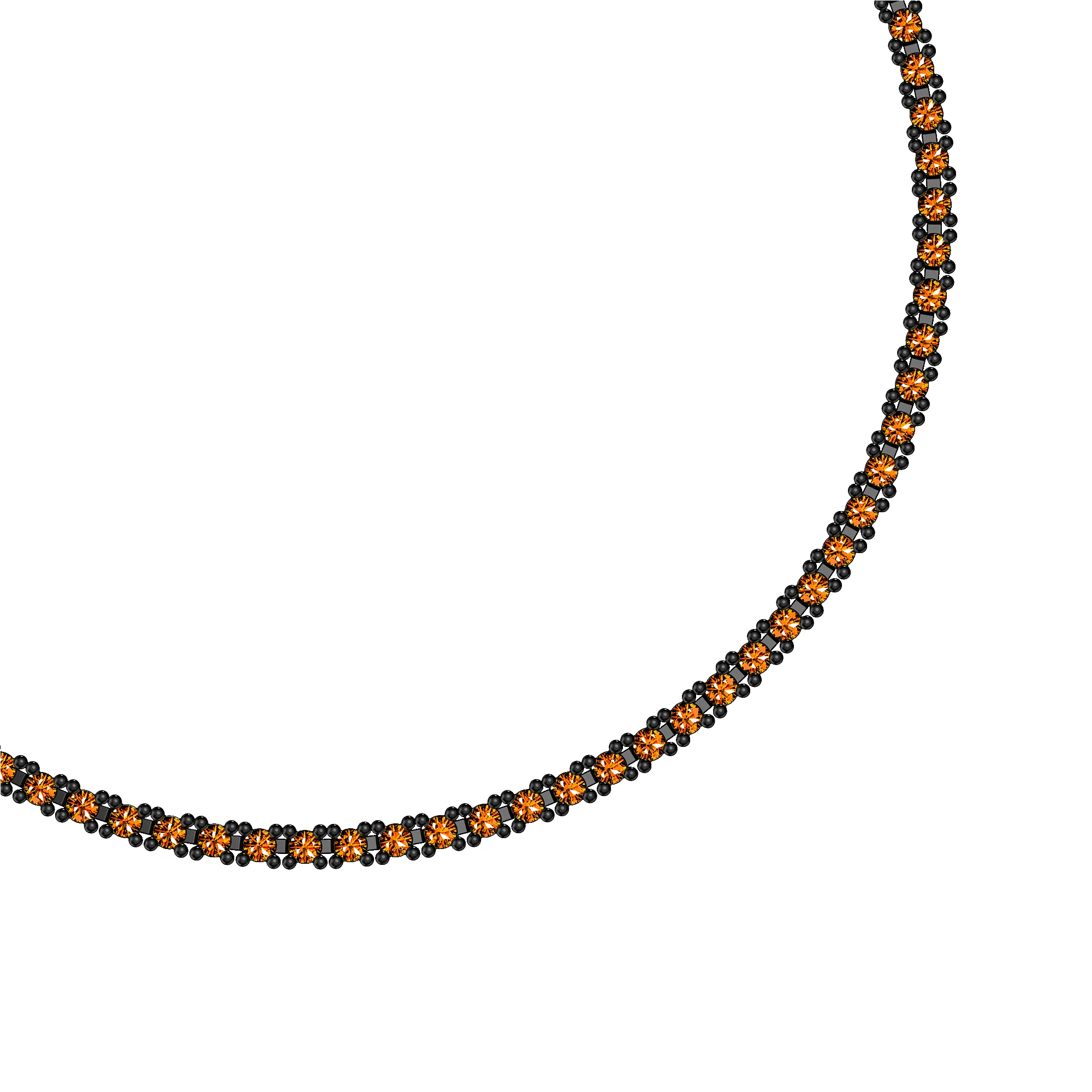 Classic Orange Gemstone Tennis Bracelet, 1.5mm sold by Pascal Design Official product image thumbnail 2