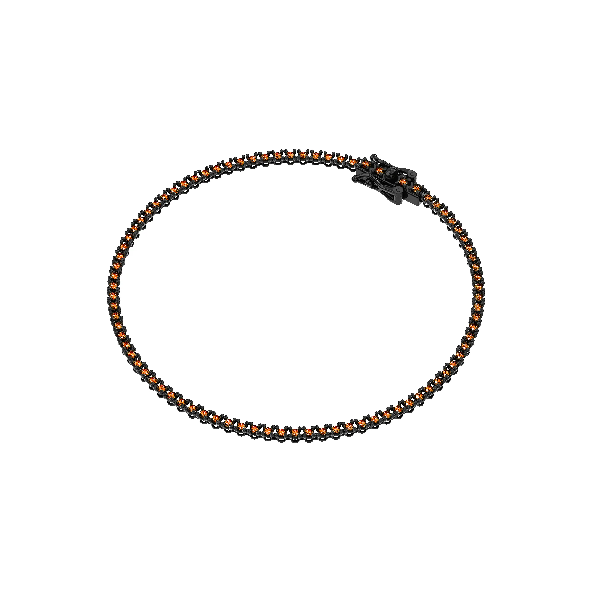 Classic Orange Gemstone Tennis Bracelet, 1.5mm sold by Pascal Design Official product image thumbnail 3