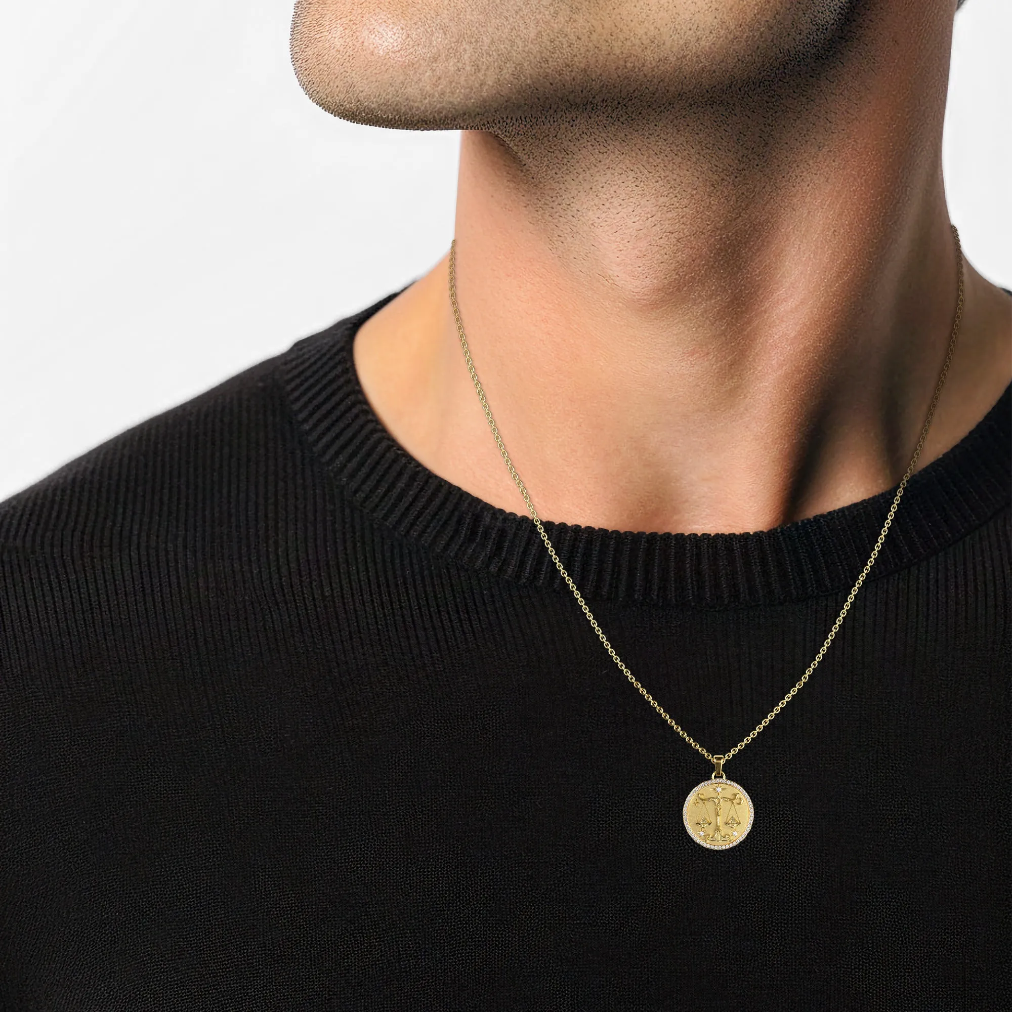 Libra Amulet Pendant With Pave Diamond Rim sold by Pascal Design Official product image thumbnail 3