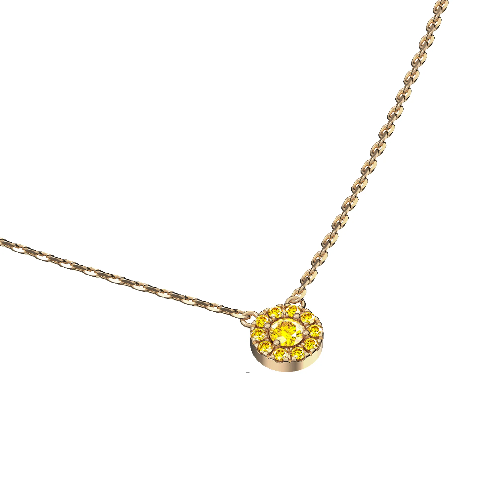 Halo Diamond Necklace sold by Pascal Design Official product image thumbnail 2