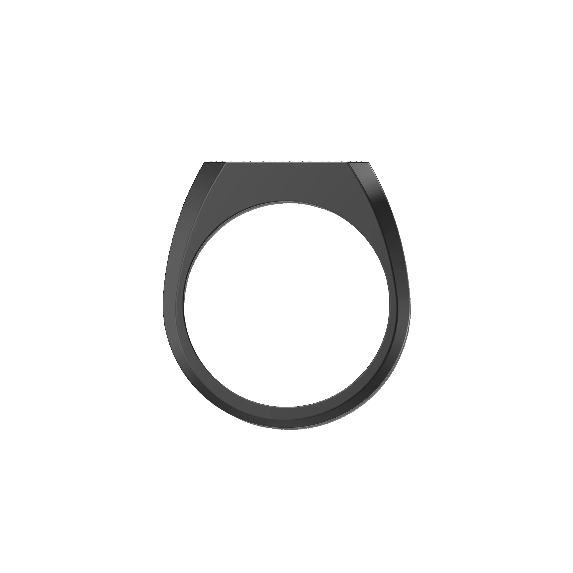 Octagonal Black Diamond Signet Ring sold by Pascal Design Official product image thumbnail 4