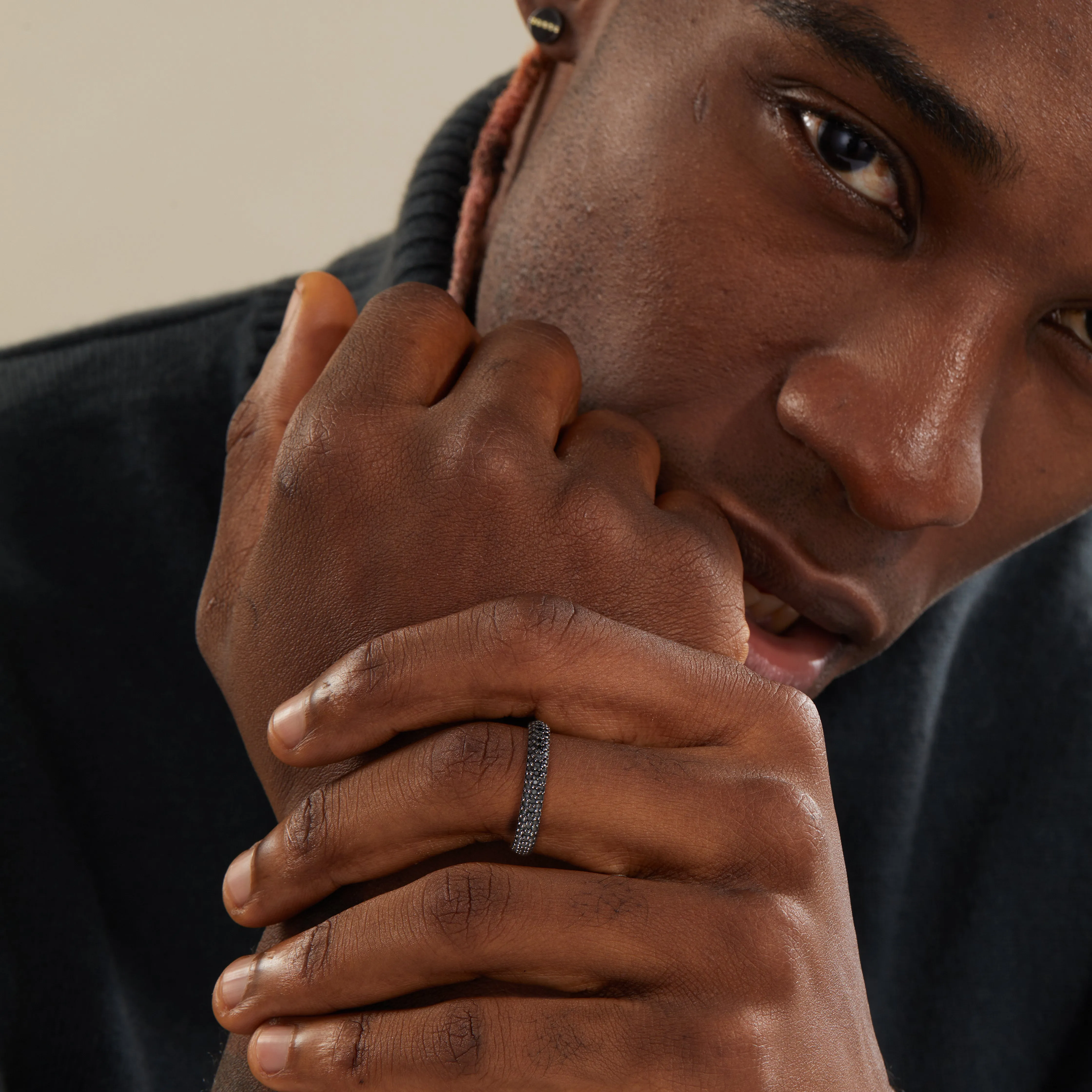 Classic Dual Row Black Diamond Eternity Ring sold by Pascal Design Official product image thumbnail 3