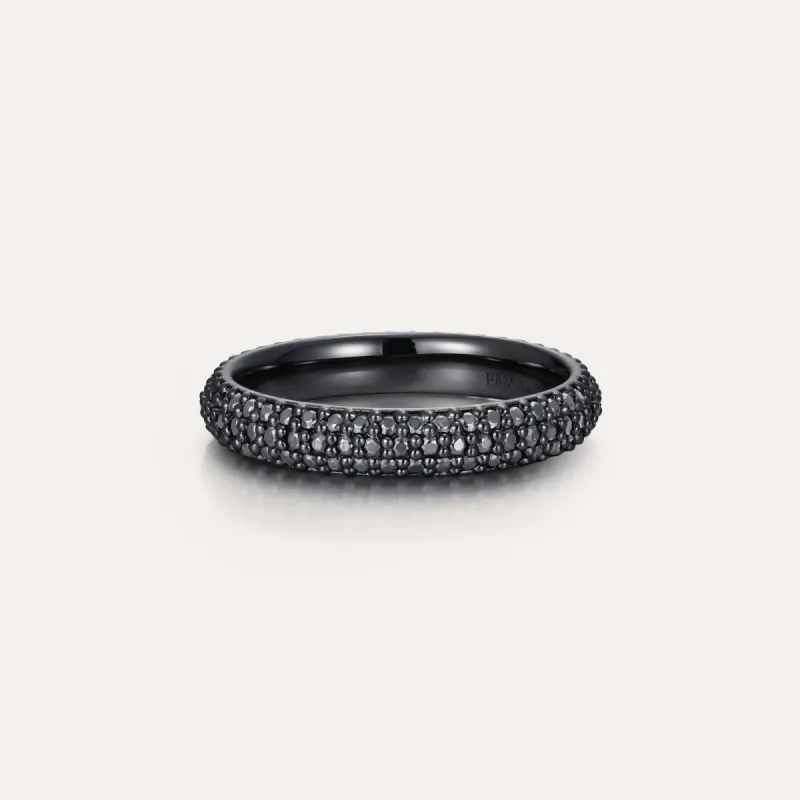 Classic Dual Row Black Diamond Eternity Ring sold by Pascal Design Official