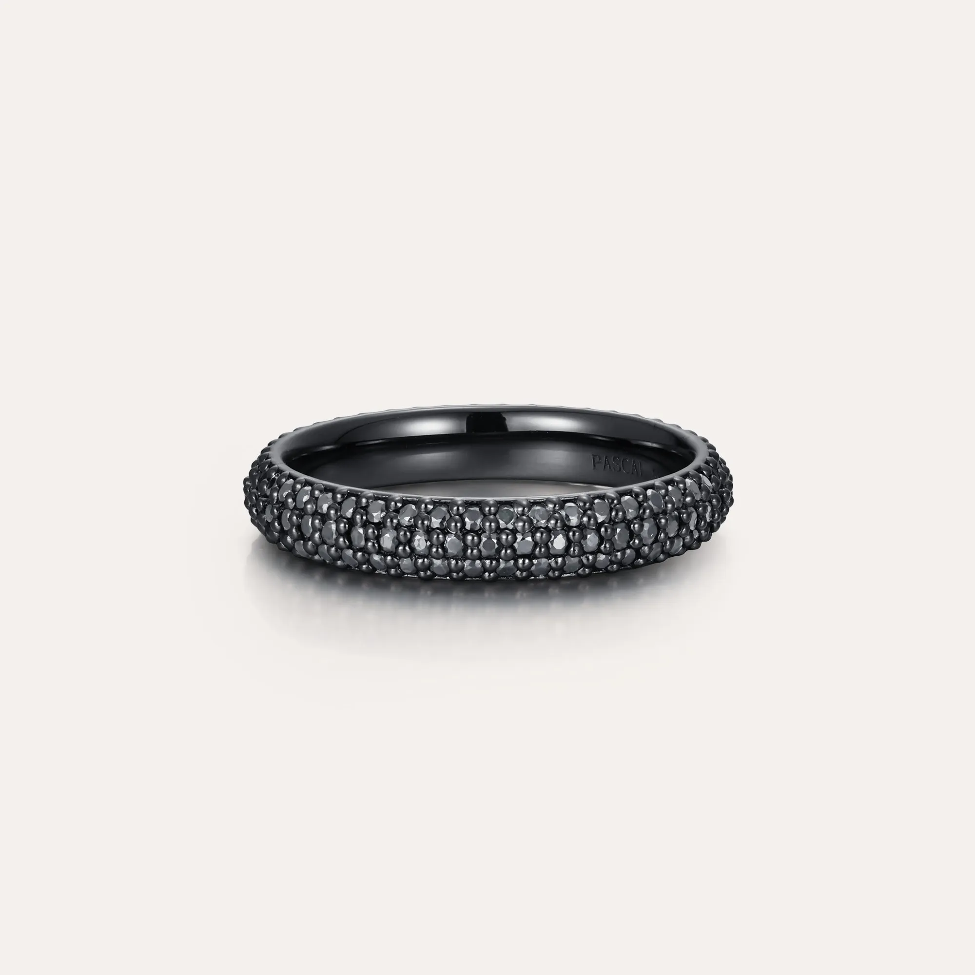 Classic Dual Row Black Diamond Eternity Ring sold by Pascal Design Official
