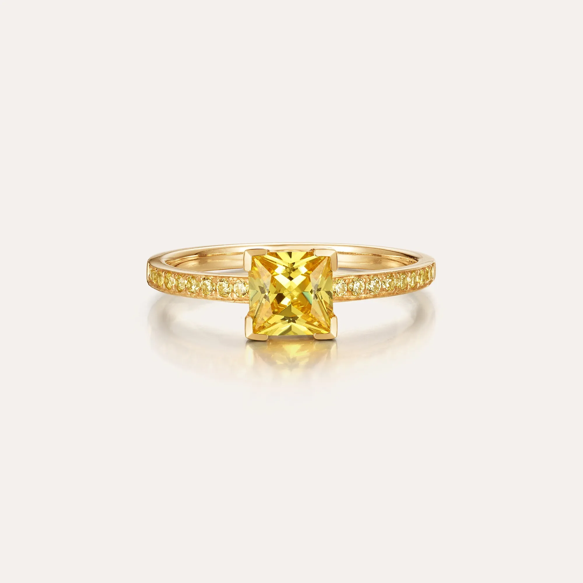 Solitaire Cushion Cut Diamond Eternity Ring sold by Pascal Design Official