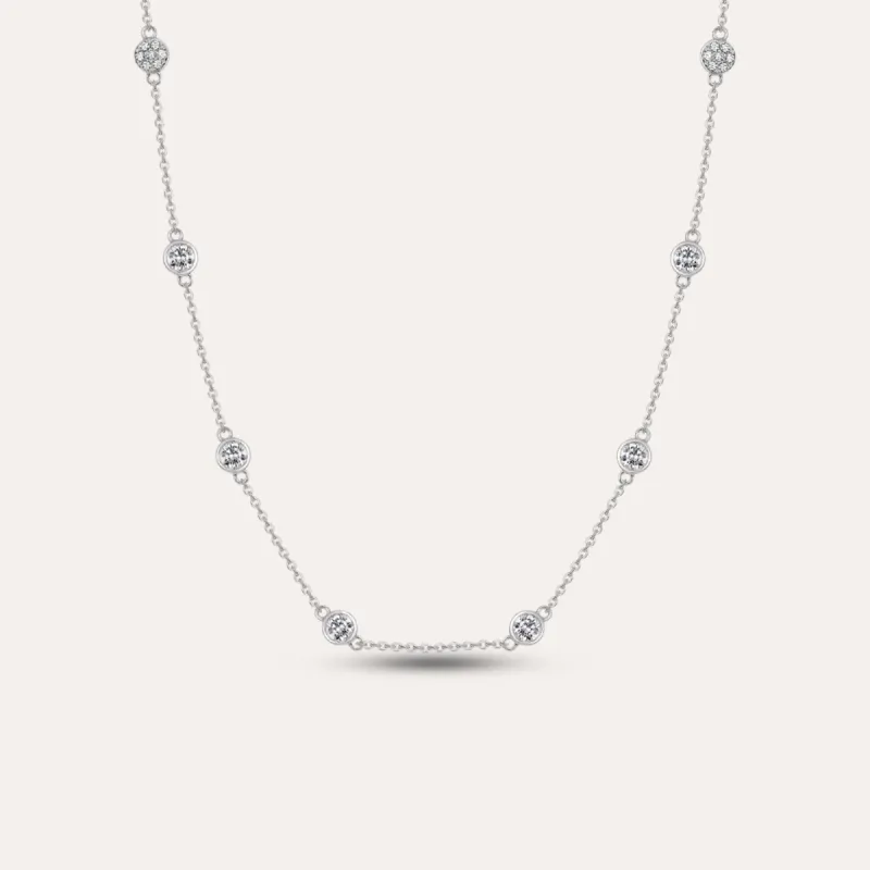 Classic Bezel Diamond Necklace sold by Pascal Design Official