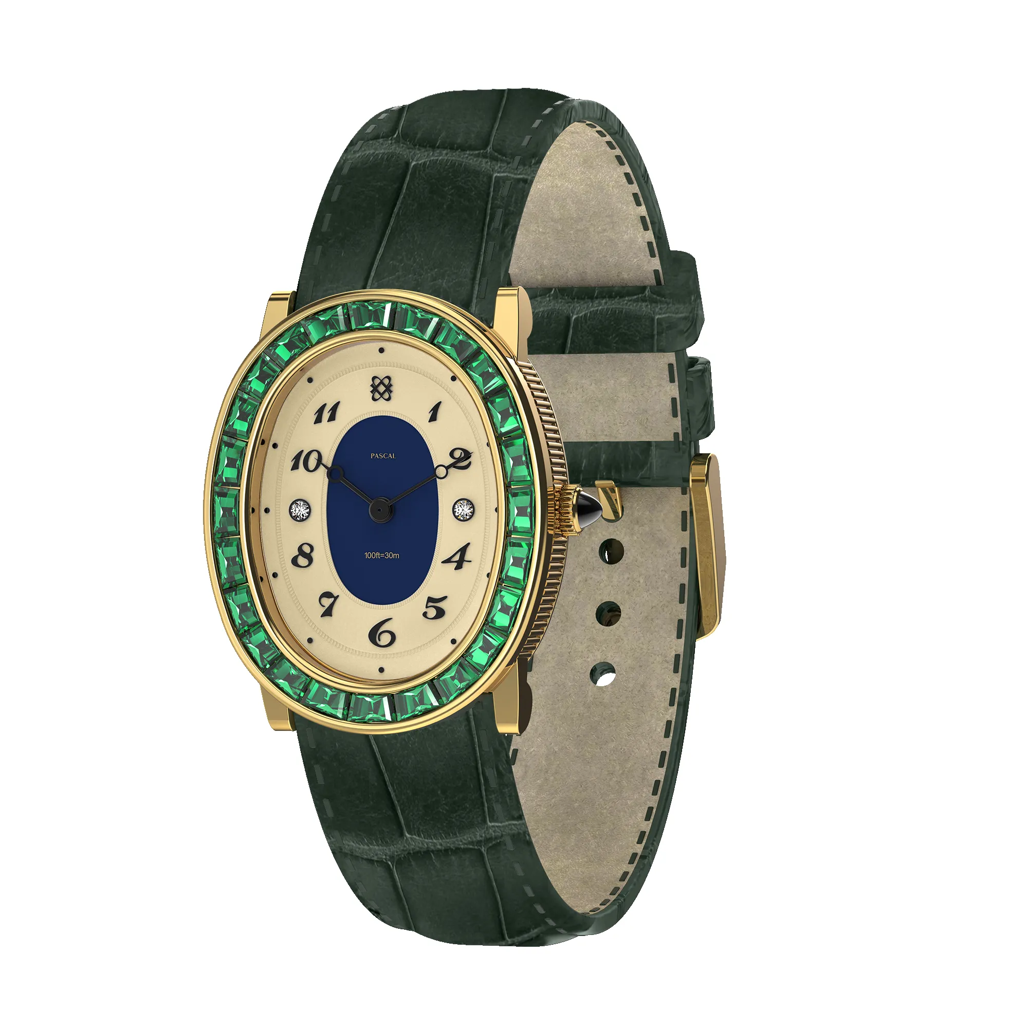 Oval Halo Diamond Watch (24mm x 30mm) sold by Pascal Design Official product image thumbnail 5