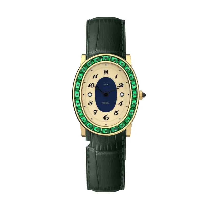 Oval Halo Diamond Watch (24mm x 30mm) sold by Pascal Design Official