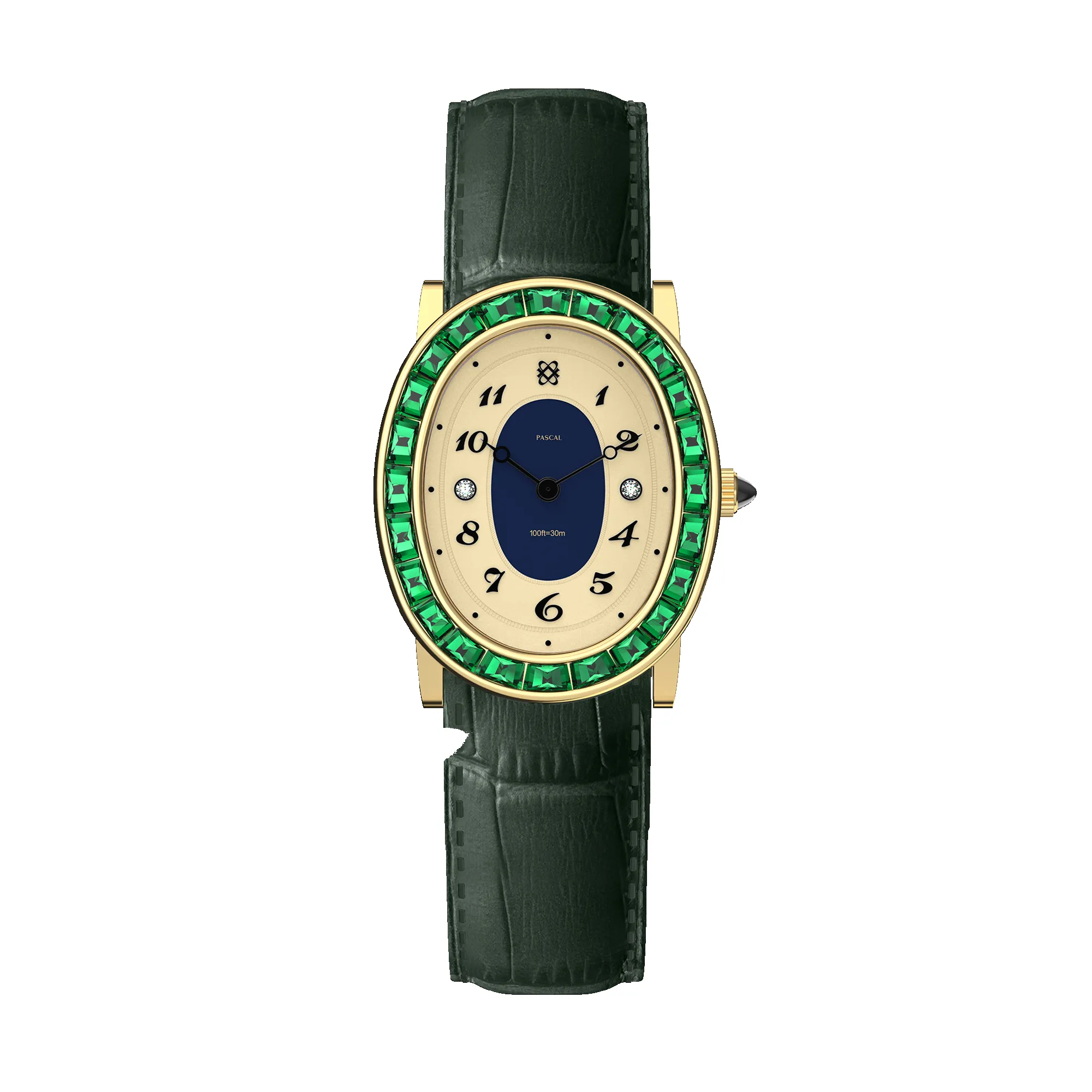 Oval Halo Diamond Watch (24mm x 30mm) sold by Pascal Design Official