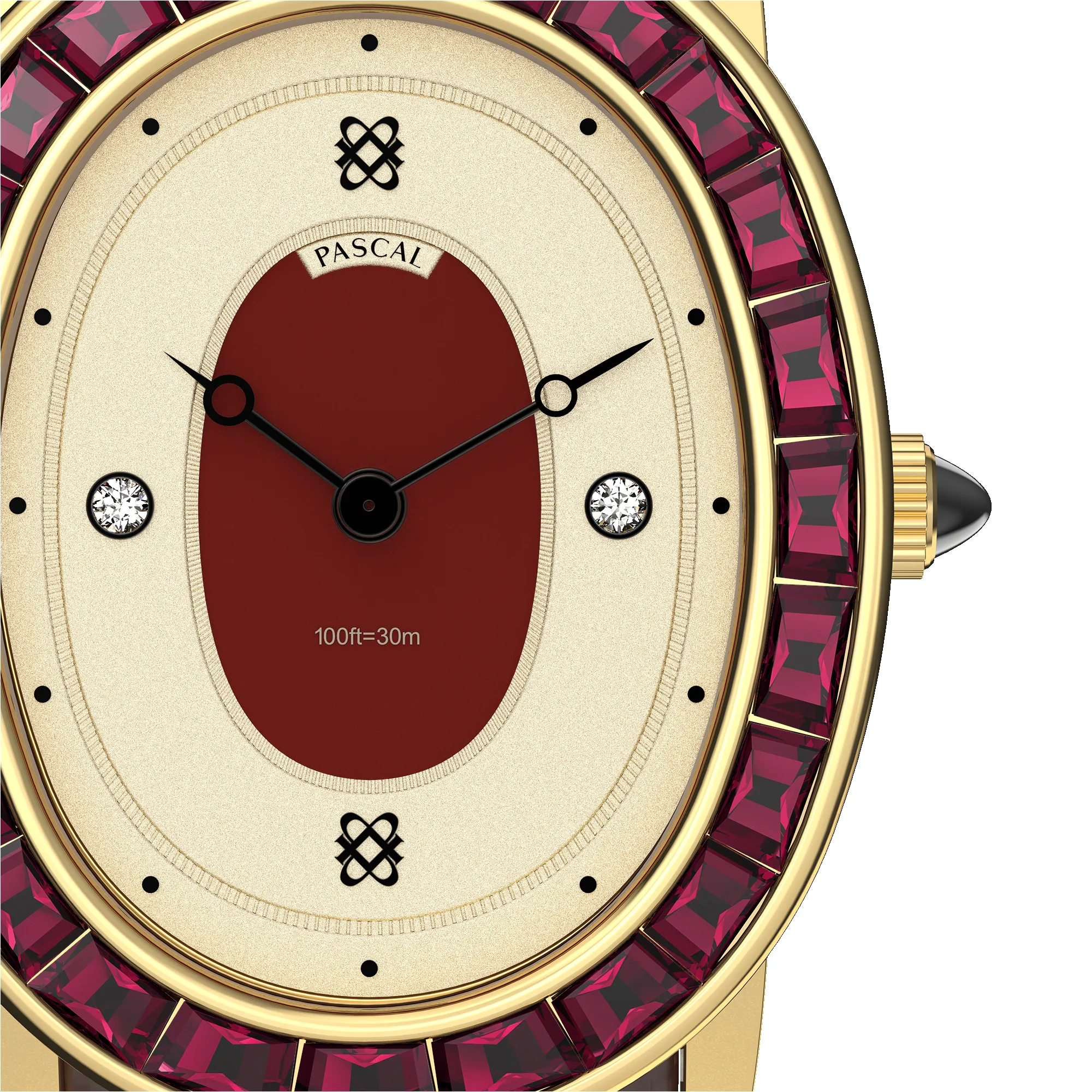 Oval Halo Diamond Watch (24mm x 30mm) sold by Pascal Design Official product image thumbnail 4