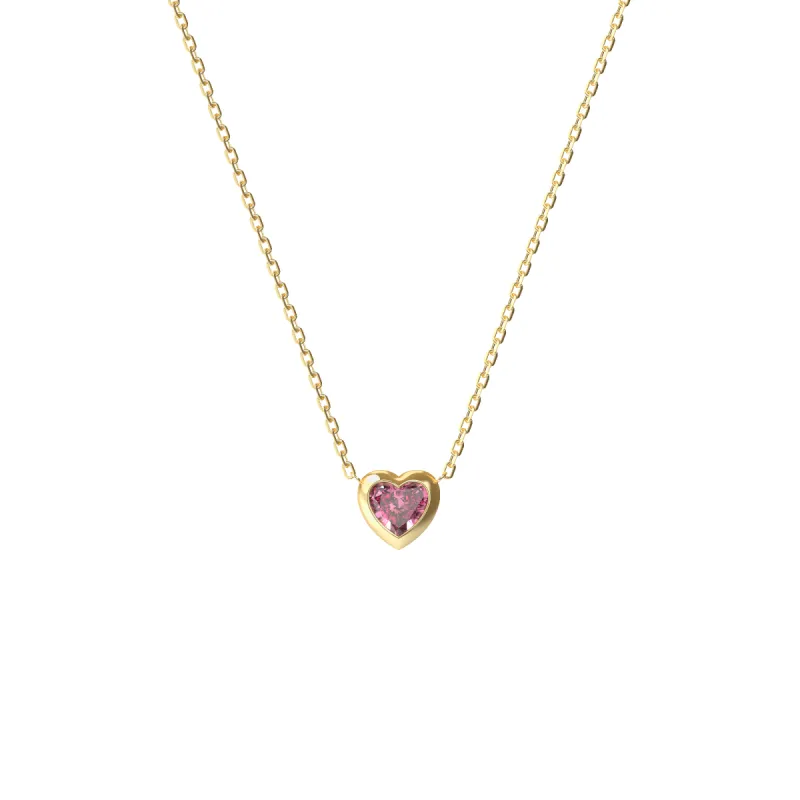 Mini Heart Gemstone Necklace sold by Pascal Design Official