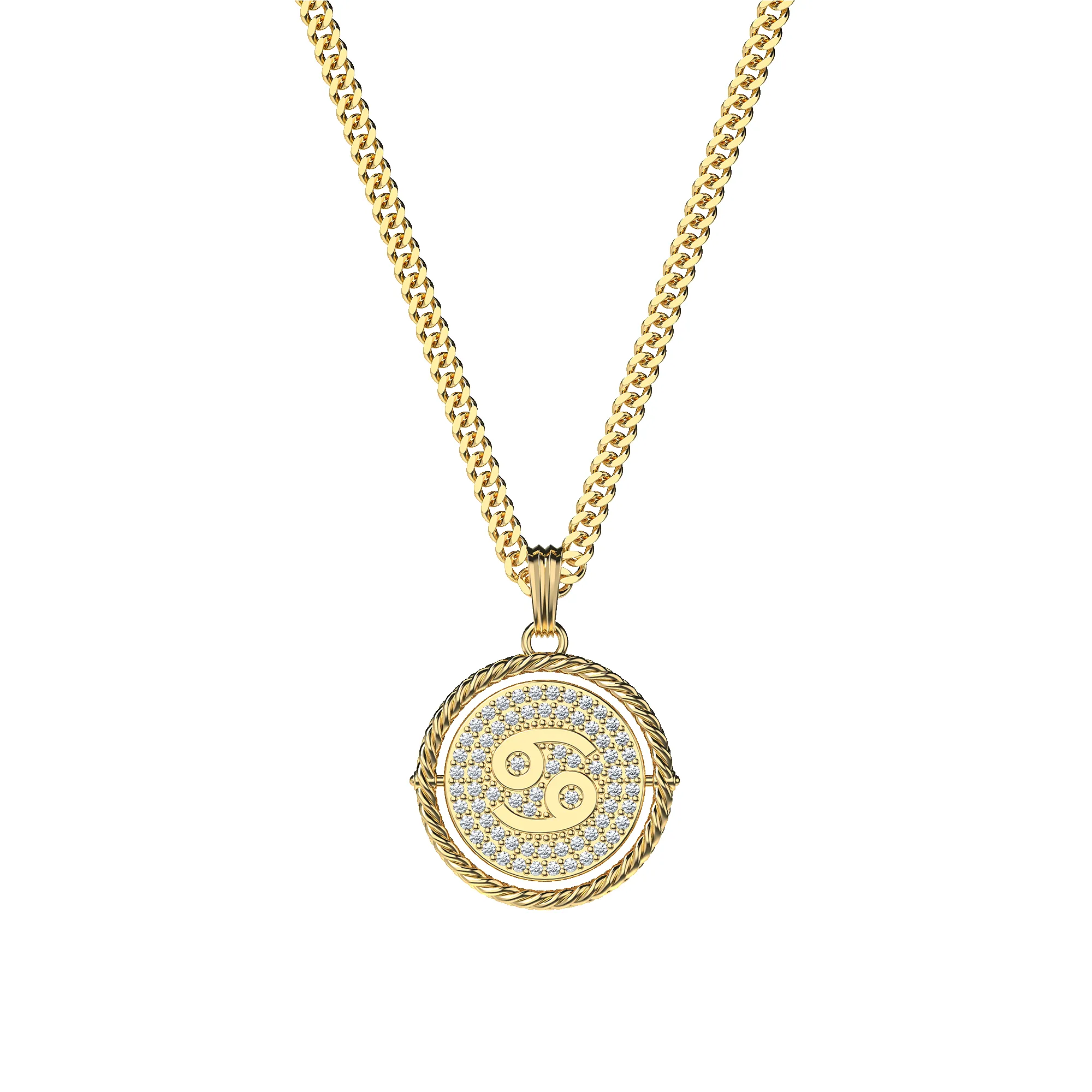 Reversible Cancer Diamond Necklace sold by Pascal Design Official product image thumbnail 3