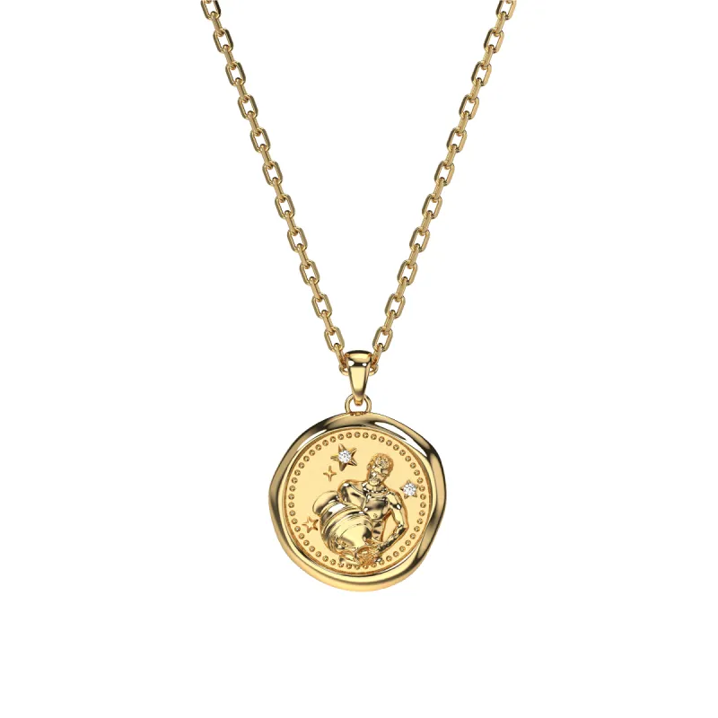 AstroSeal Aquarius Diamond Pendant sold by Pascal Design Official