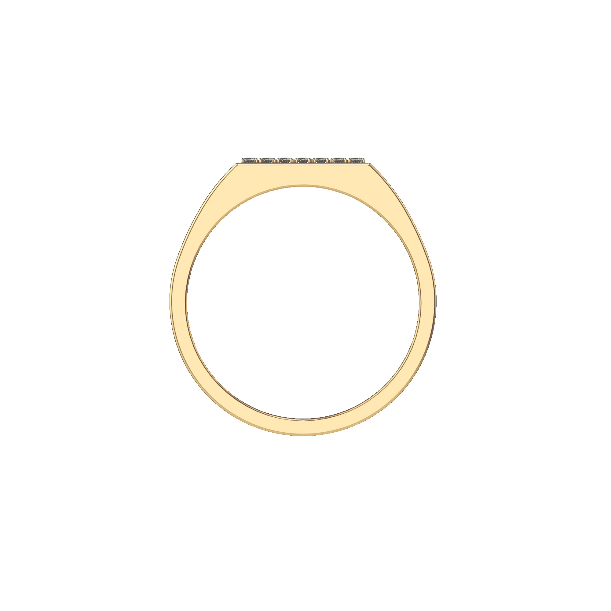 Geo Pavé Gemstone Signet Diamond Ring sold by Pascal Design Official product image thumbnail 4