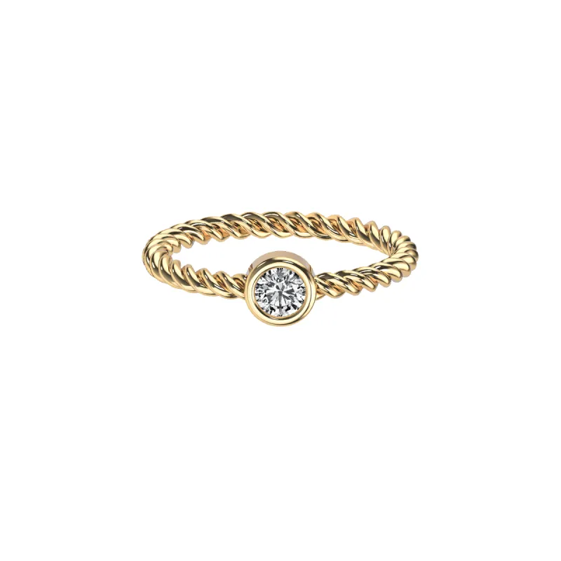 Twine Bezel Diamond Ring sold by Pascal Design Official