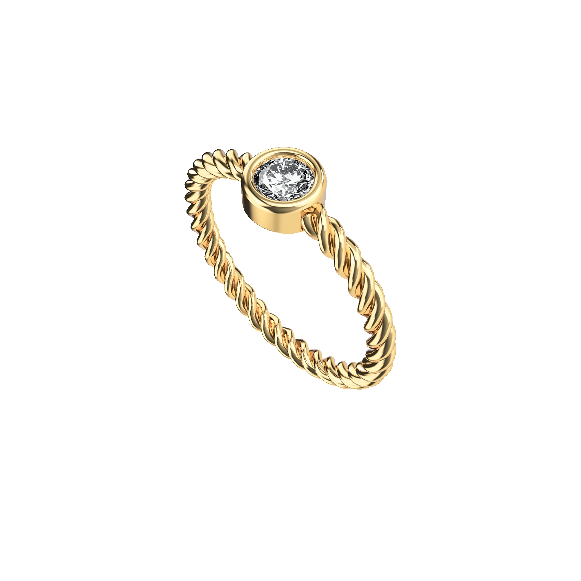 Twine Bezel Diamond Ring sold by Pascal Design Official product image thumbnail 3