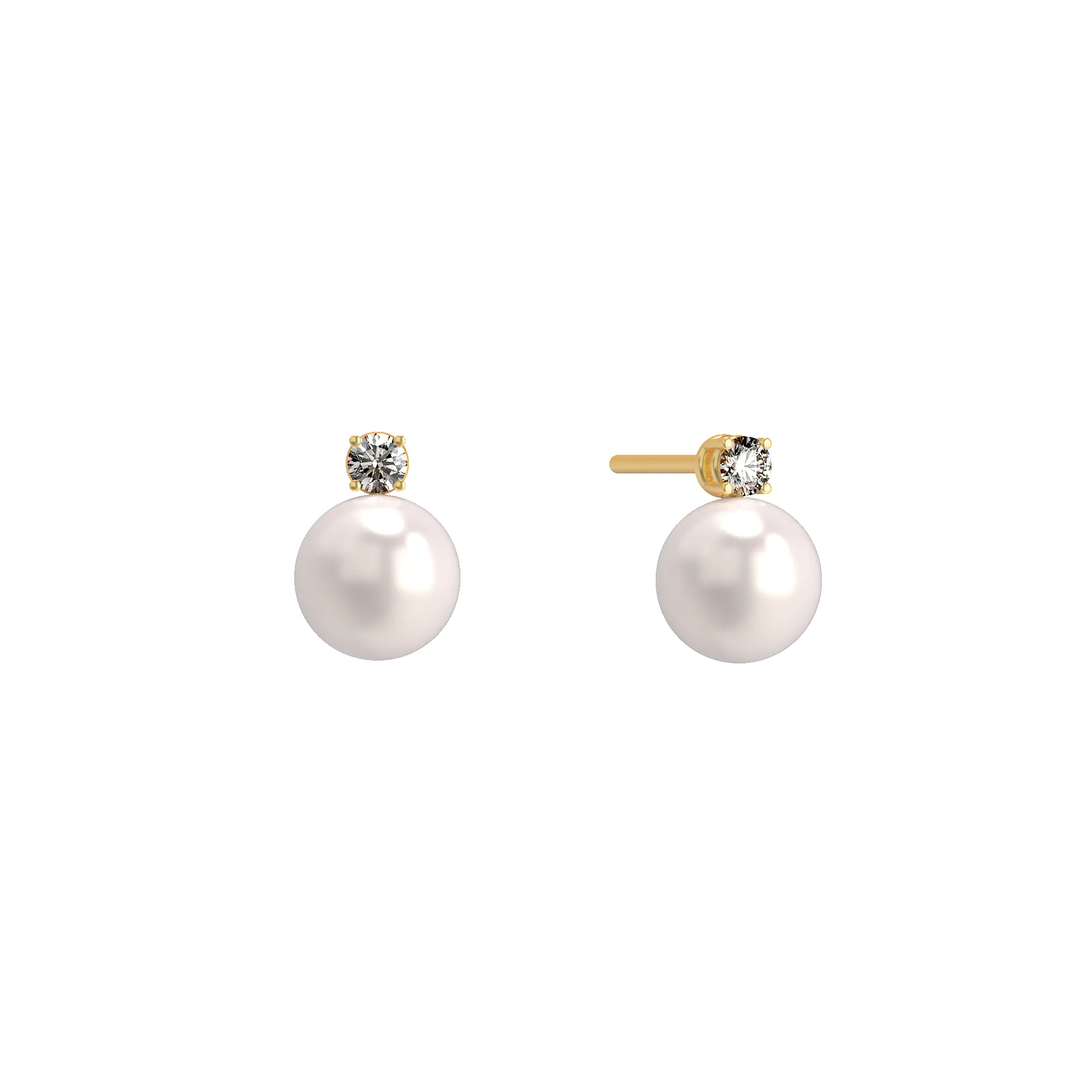 Classic Elegant Pearl Diamond Earrings sold by Pascal Design Official