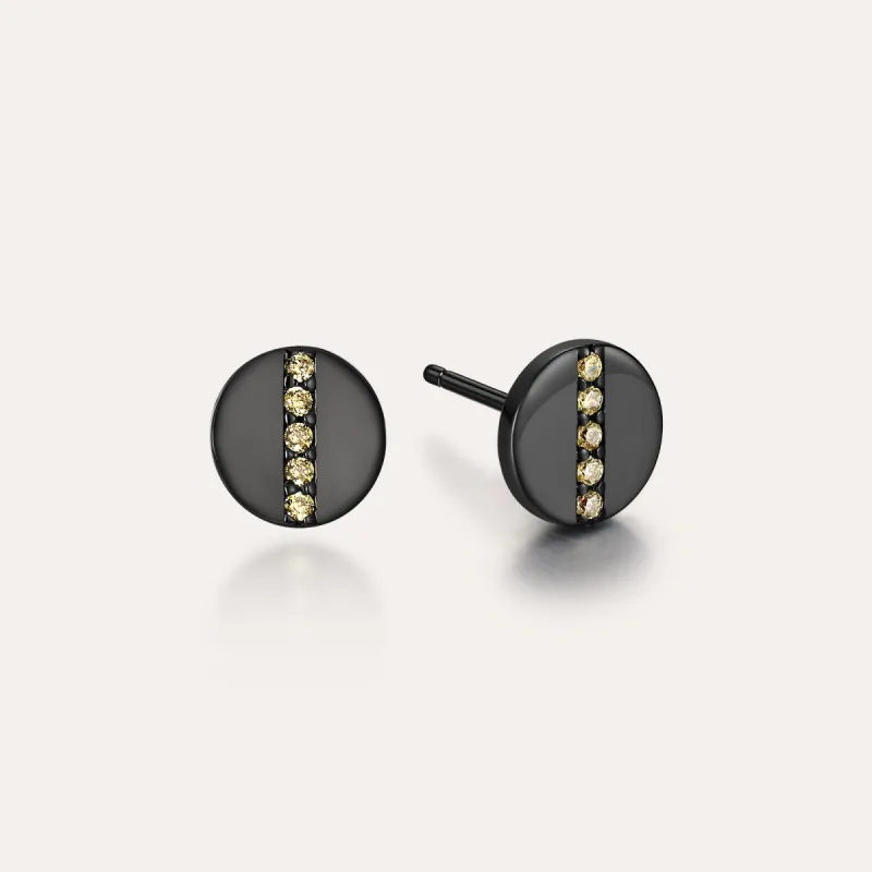 Petit Pavè Black Diamond Studs sold by Pascal Design Official