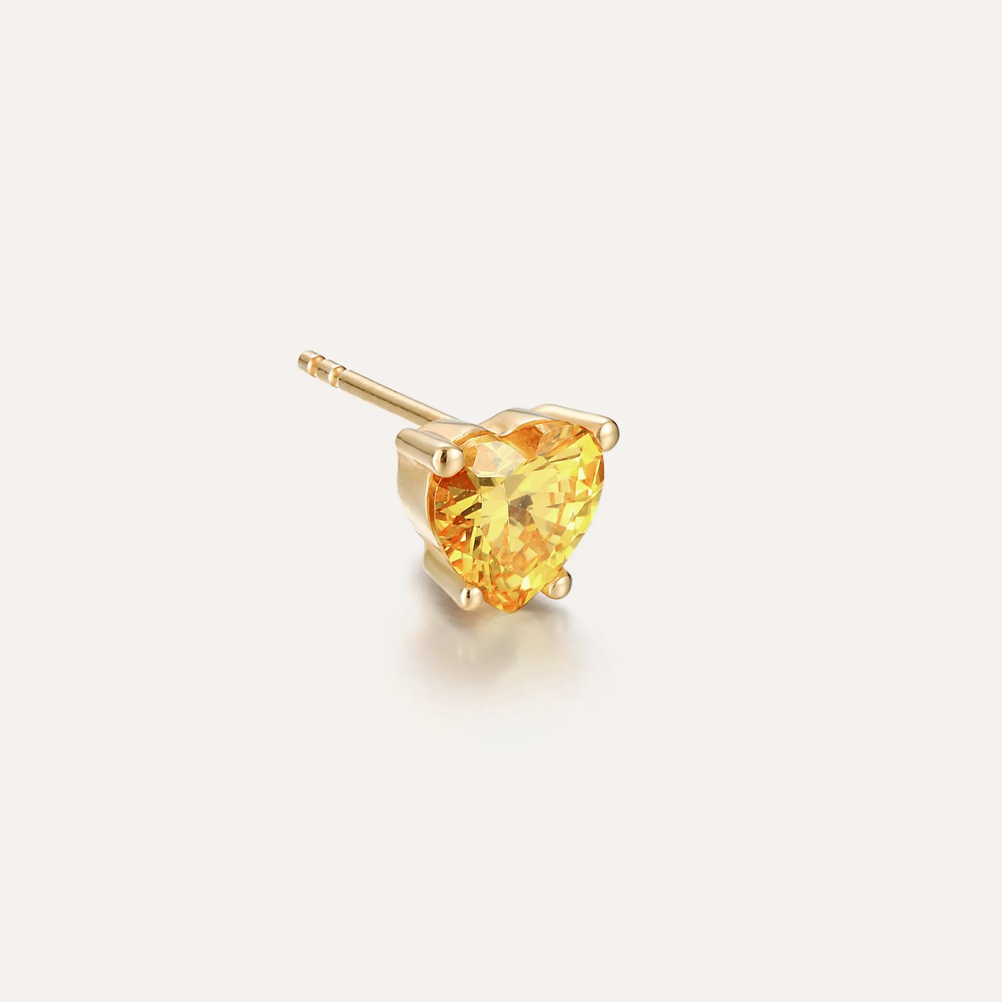 Solitaire Heart Cut Diamond Stud Earring, 1ct sold by Pascal Design Official product image thumbnail 2